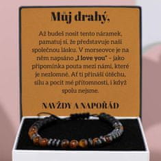 Lovilion Náramek s tygřím okem v morseovce "I love you" - REMI_MORSEBRACELET