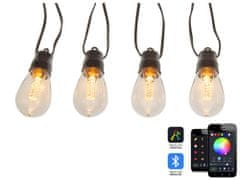 Beliani Venkovní inteligentní LED světelný řetěz s 15 žárovkami a aplikací teplá bílá ITILLEQ
