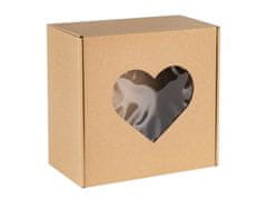 sarcia.eu Čtvercová poštovní krabička s okénkem srdce, dárková krabička 20x20x10cm x1
