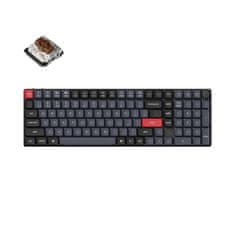 Keychron K17 Pro QMK/VIA Bezdrátová Mechanická Klávesnice 96%, podsvícená bílá, hnědá Gateron