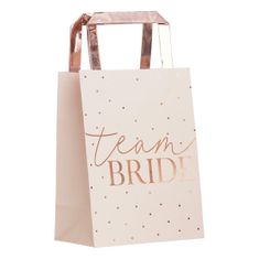 MojeParty TAŠTIČKY dárkové Team Bride Rose Gold 27x14,5cm 5ks