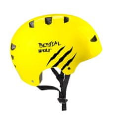 Bestial Wolf SKULLYELLOW -S Casco amarillo talla grande 8-a-99-aos