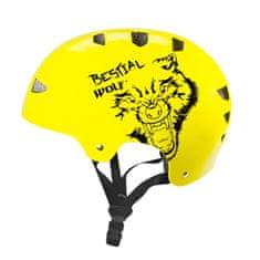 Bestial Wolf SKULLYELLOW -S Casco amarillo talla grande 8-a-99-aos