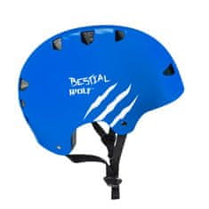 Bestial Wolf SKULLBLUE -B Casco azul talla grandE 8-a-99-aos