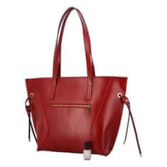 Delami Vera Pelle Sympatická velká dámská kožená taška Modesi, červená
