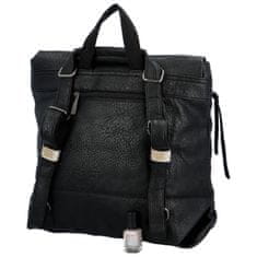 Paolo Bags Stylový městský dámský koženkový batoh Sonleada, černá