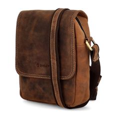 Diviley Luxusní pánská kožená crossbody Diviley Bronn, hnědá