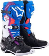 Alpinestars boty TECH 10 2024 Supervented černo-modro-bílo-fialové 40,5