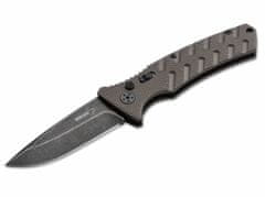 Böker Plus 01BO424 Strike DropPoint Coyote automatický nůž 8,5 cm, Stonewash, hnědá, ocel, hliník