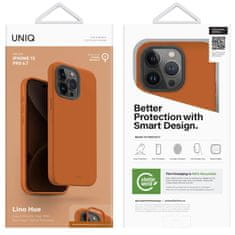 UNIQ UNIQ Lino Hue silikonový kryt iPhone 15 Pro Max Oranžová