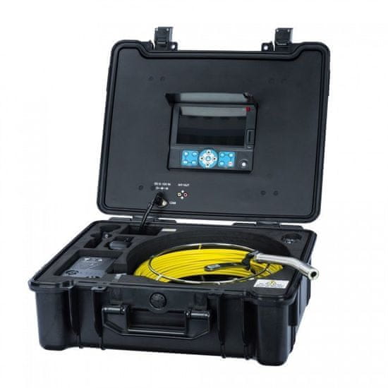 SPYpro Profesionální inspekční kamera (dlouhá) + kufřík s monitorem 40m dlouhý kabel kamery
