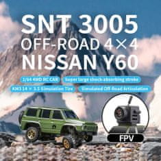 SNICLO SNT Y60 1:64 3005 Patro Atom Series Micro FPV RC Car Green (Car+RC+FPVBOX RACE+Goggles)