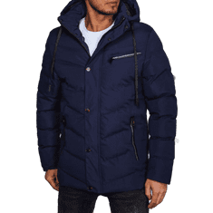 Dstreet Pánská zimní bunda prošívaná TASA tmavě modrá tx4631 XXL