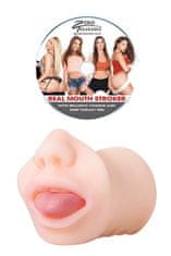 INTEREST Masturbátor imitující orální sex - realistický tahač úst + DVD.