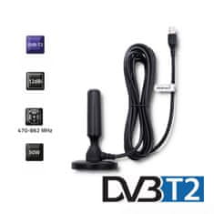 Qoltec TV anténa DVB-T2 Pendrek anténa 57016