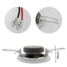 Qoltec  stropní reproduktor 3&quot; RMS 2W 8Ohm bílý