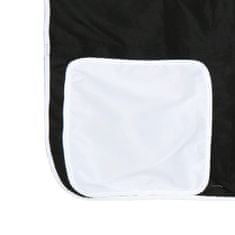 Petromila Dětská patrová postel se závěsy bílá a černá 90x190 cm borovice