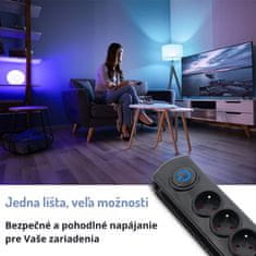 Qoltec Prodlužovací kabel s přepěťovou ochranou na 5 zásuvek 1,8m 