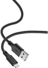 Yenkee kabel YCU 615 BK SILIC USB-A - Lightning, MFi, 1.5m, černá