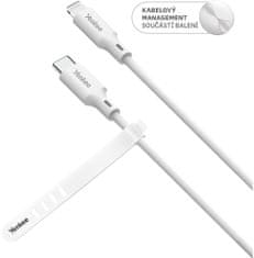 Yenkee kabel YCU 635 WH SILIC USB-C - Lightning, MFi, 1.5m, bílá