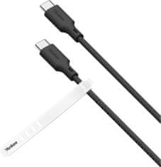 Yenkee kabel YCU C115 BK SILIC USB-C, 1.5m, černá