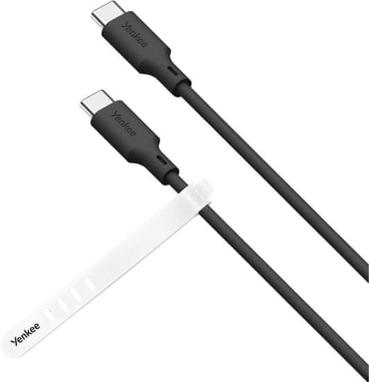 Yenkee kabel YCU C115 BK SILIC USB-C, 1.5m, černá