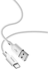 Yenkee kabel YCU 315 WH SILIC USB-A - USB-C, USB 2.0, 1.5m, bílá