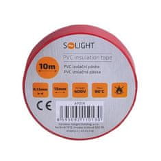 Solight Elektrikářská páska PVC izolační 15 mm x 10 m, červená