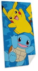 CurePink Osuška Pokémon: Pikachu & Squirtle (70 x 140 cm)