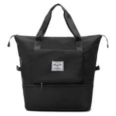 VIVVA® Dámská Taška na Cestování, Cestovní taška, Skládací cestovní taška (42 x 38 x 22 cm) | BAGPLUS Černá