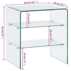 Vidaxl Konferenční stolek 50 x 40 x 56 cm tvrzené sklo