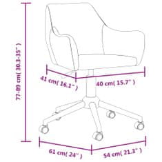 Vidaxl Otočné jídelní židle 2 ks světle šedé textil