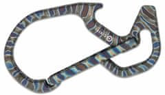 Civilight CA-01B Click Carabiner multifunkční karabina 5,8 cm, titan, Flamed 