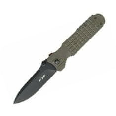 Fox Knives FX-446 OD PREDATOR II kapesní taktický nůž 9,5 cm, černá, zelená, FRN