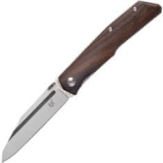 Fox Knives FX-515 W TERZUOLA kapesní nůž 9 cm, dřevo Ziricote, kožené pouzdro