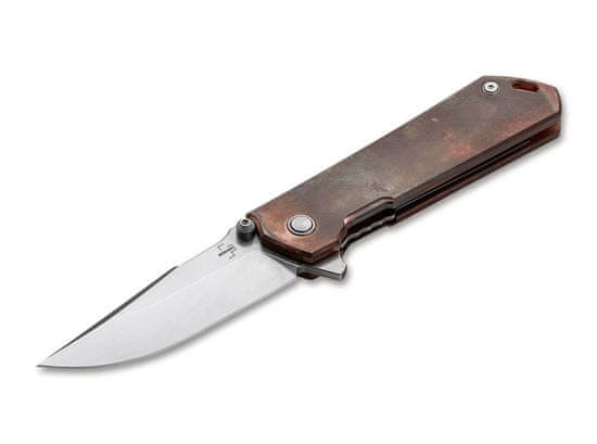 Böker Plus 01BO165 Kihon Copper kapesní nůž s asistencí 8,5 cm, Stonewash, měď, nylonové pouzdro