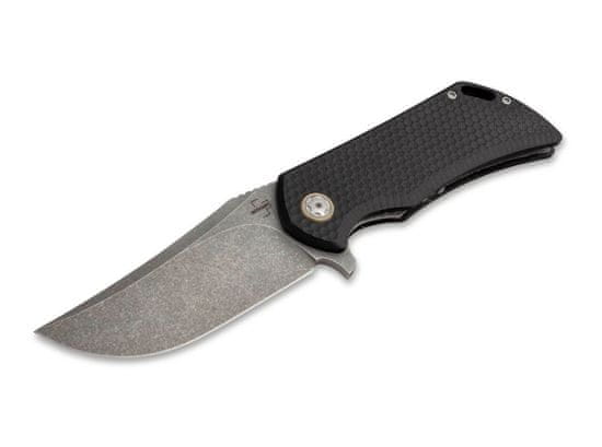 Böker Plus 01BO192 Golem kapesní nůž 8,9 cm, Stonewash, černá, G10, spona, nylonové pouzdro