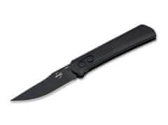 Böker Plus 01BO346 ALLUVIAL All Black automatický kapesní nůž 8 cm, celočerná, hliník, spona