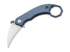 Böker Plus 01BO516 HEL KARAMBIT GREY kapesní karambit 6,1cm, šedomodrá, G10, spona, nylonové pouzdro