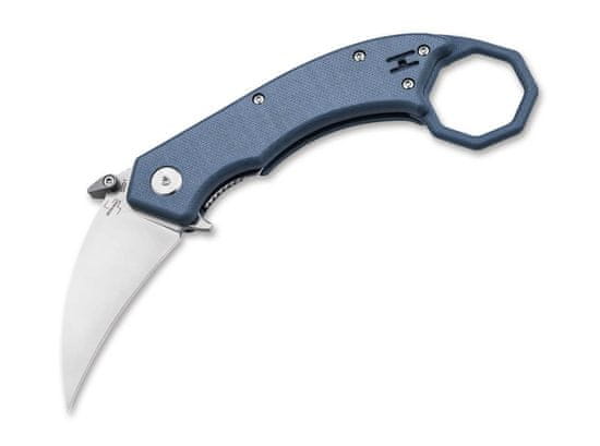 Böker Plus 01BO516 HEL KARAMBIT GREY kapesní karambit 6,1cm, šedomodrá, G10, spona, nylonové pouzdro