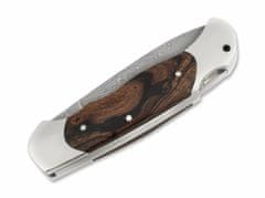 Böker Manufaktur 110067DAM Optima Ironwood Damast kapesní nůž 9,3 cm, damašek, dřevo