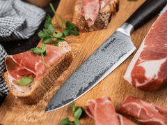 Böker Manufaktur 130951DAM Chef Knife šéfkuchařský nůž 14,5 cm, damašek, dubové dřevo