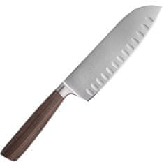 Böker Manufaktur Böker Manufaktur Solingen130735 Core Santoku kuchyňský nůž 16,5 cm, dutý okraj, ořechové dřevo