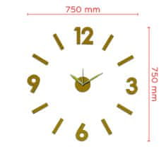MPM QUALITY Nalepovací hodiny MPM E01.3775, zlatá