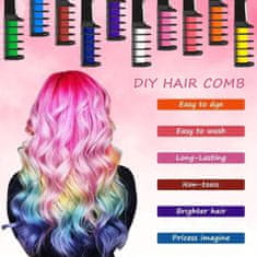 Mormark Kartáč na vlasy a Barvy na vlasy, Hřeben na vlasy pro barvení vlasů (sada 10 barev) | CHROMAHAIR