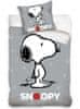 Carbotex  Povlečení Snoopy Grey 140x200, 70x90 cm