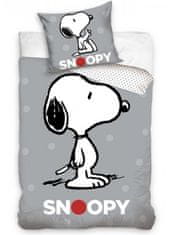 Carbotex  Povlečení Snoopy Grey 140x200, 70x90 cm