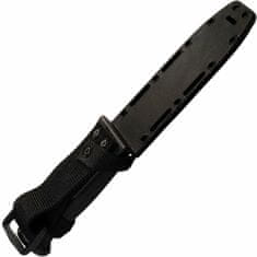 KA-BAR® KB-2221 MARK 1 taktický nůž 12,8 cm, celočerná, Kraton, Kydex pouzdro