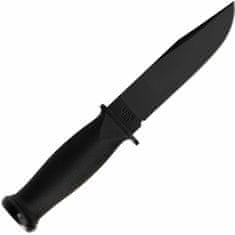 KA-BAR® KB-2221 MARK 1 taktický nůž 12,8 cm, celočerná, Kraton, Kydex pouzdro