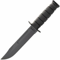 KA-BAR® KB-1211 Utility Knife taktický nůž 17,9 cm, celočerná, Kraton, kožené pouzdro